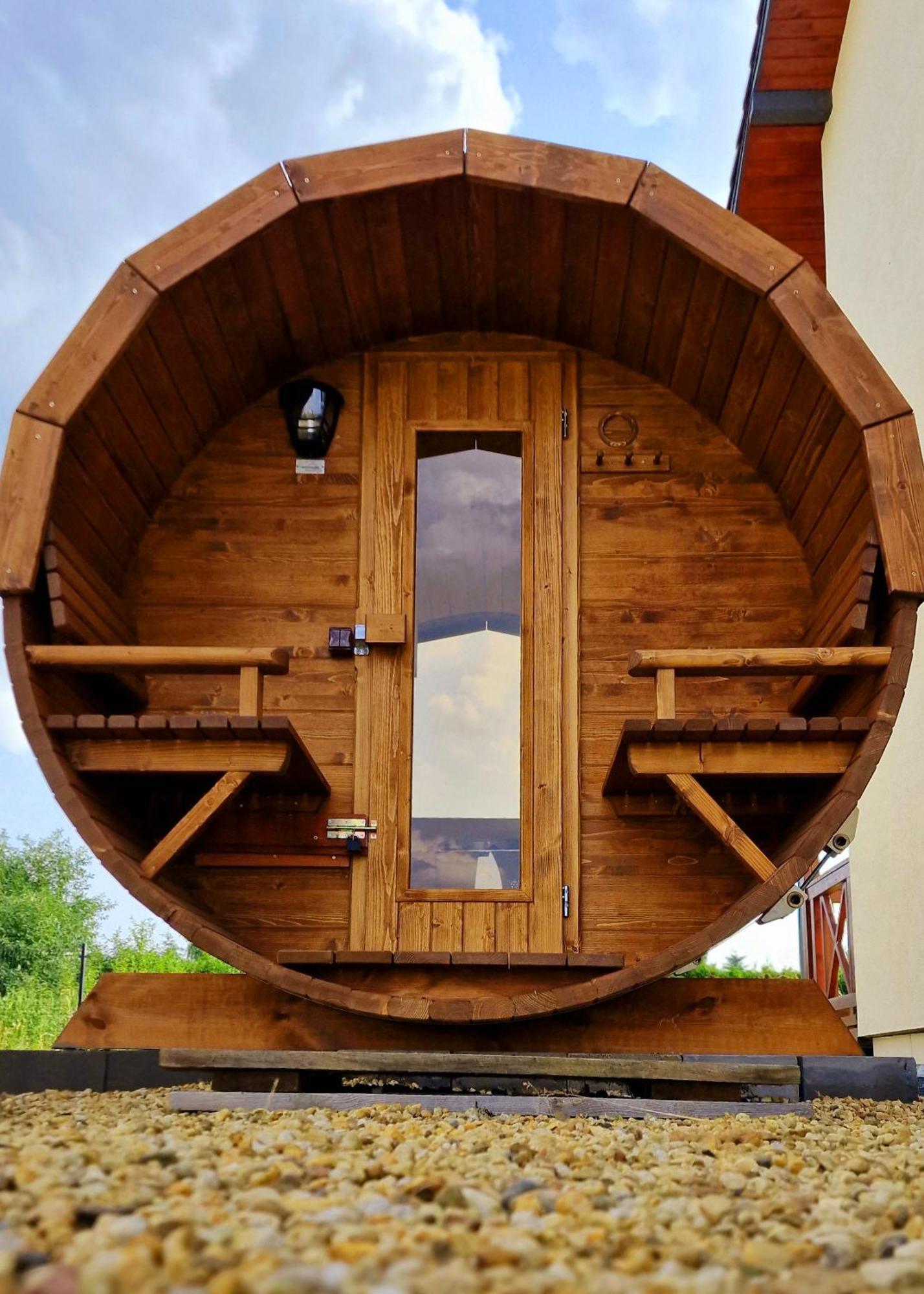 Boutique Odyseja & Spa Ciechocinek Exterior foto Barrel sauna